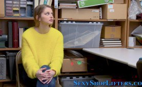 Busty blonde teen thief