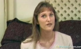 Cute brunette first timer fucked by Ed Powers