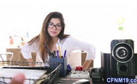 Cfnm teen intern gets doggystyled and spermed