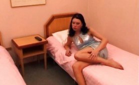 Hot girl plays with herself