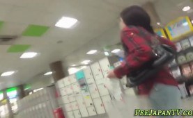 Asian teenager urinating