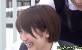 Oriental teenagers pissing