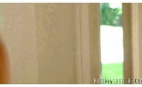 Busty blonde cougar sucks hard penis