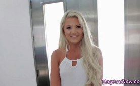 Blonde teen pov jizzed after riding