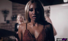 Demi Sutra bounce her black pussy on top