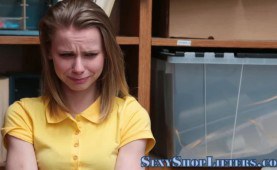 Skinny teen delinquent blonde gets pounded