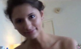 Fit teen gf with tiny boobs getting fucked