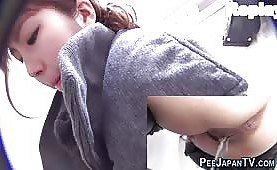 Japanese cutie squatting and pissing