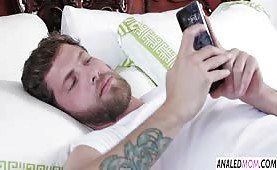 Slutty Silvia Saige milf asshole banged in the bathroom