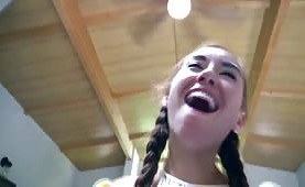 Super cute brunette was so cock hungry