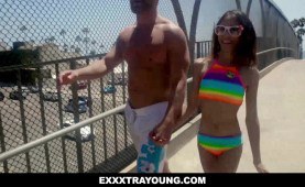 Jasmine Grey rides HUGE cock with her pussy split open!