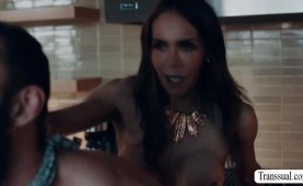 New stepson gets his ass bareback fuck by his TS stepmother