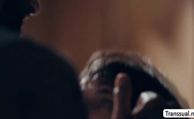 Horny dude bareback fucks his trans woman stepsister