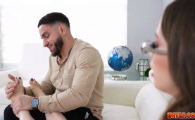 Jackie Hoff is quick to teach Peter the most important skill