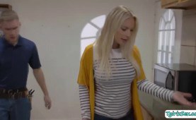 Tgirl Emma Rose deepthroat plumbers cock