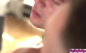 Naughty stepdad bareback fucks his handsome stepson