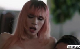 Bearded dude helps his TS stepdaughter to be fresh from work