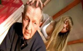 Teen babe fucks an old guy