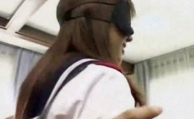 Blindfolded asian teen fucked