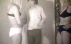 Two vintage hot blondes share a guy