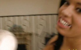 Black hottie Aliana double fucked by two guys