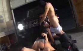 Jandi Lin slammed by two cocks